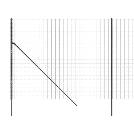 Ograja iz žične mreže antracitna 2,2x25 m pocinkano jeklo