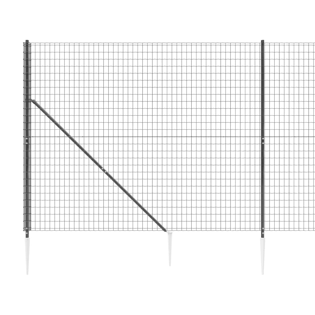 Mrežna ograja s konicami za postavitev antracit 1,6x10 m