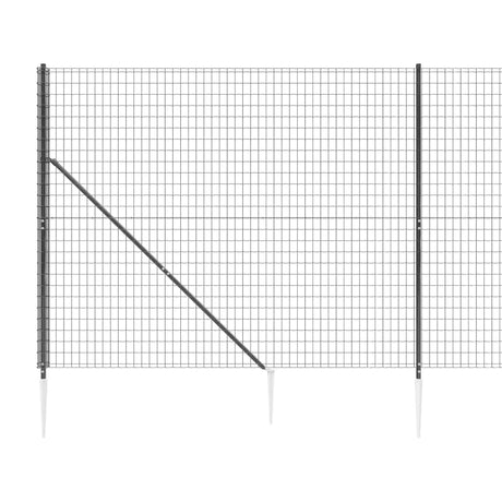 Mrežna ograja s konicami za postavitev antracit 1,6x10 m