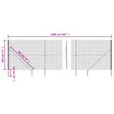 Mrežna ograja s konicami za postavitev antracit 1,8x10 m