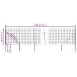 Mrežna ograja s konicami za postavitev antracit 0,8x10 m