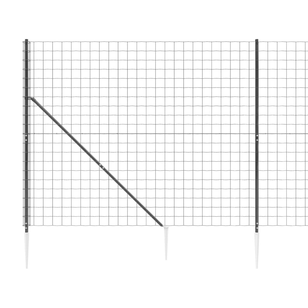 Mrežna ograja s konicami za postavitev antracit 1,8x10 m