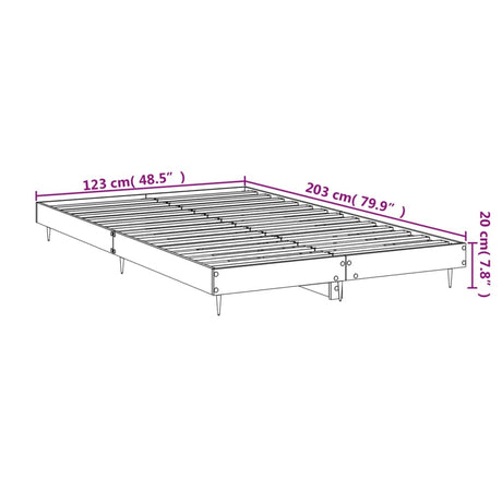 Posteljni okvir sonoma hrast 120x200 cm inženirski les