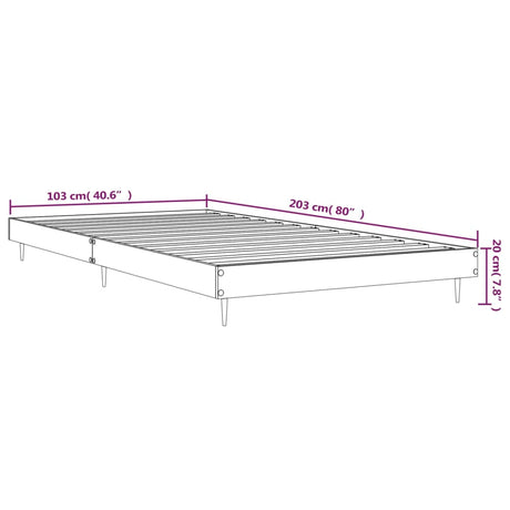 Posteljni okvir sonoma hrast 100x200 cm inženirski les