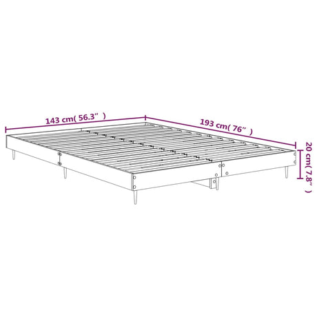 Posteljni okvir sonoma hrast 140x190 cm inženirski les