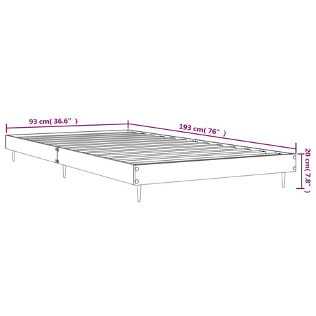 Posteljni okvir sonoma hrast 90x190 cm inženirski les