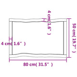 Mizna plošča 80x50x(2-4) cm neobdelana hrastovina naraven rob