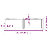 Mizna plošča 140x40x(2-4) cm neobdelana hrastovina naraven rob
