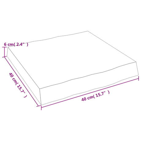 Mizna plošča sv. rjava 40x40x(2-6) cm obdelana trdna hrastovina