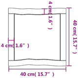 Mizna plošča sv. rjava 40x40x(2-6) cm obdelana trdna hrastovina