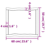 Mizna plošča sv. rjava 60x50x(2-4) cm obdelana trdna hrastovina