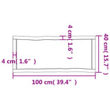 Mizna plošča sv. rjava 100x40x(2-6)cm obdelana trdna hrastovina