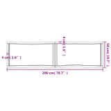 Mizna plošča sv. rjava 200x50x(2-6)cm obdelana trdna hrastovina