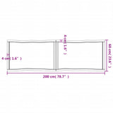 Mizna plošča sv. rjava 200x60x(2-6)cm obdelana trdna hrastovina