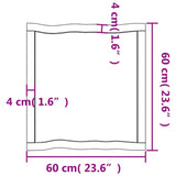 Mizna plošča te. rjava 60x60x(2-4) cm obdelana trdna hrastovina