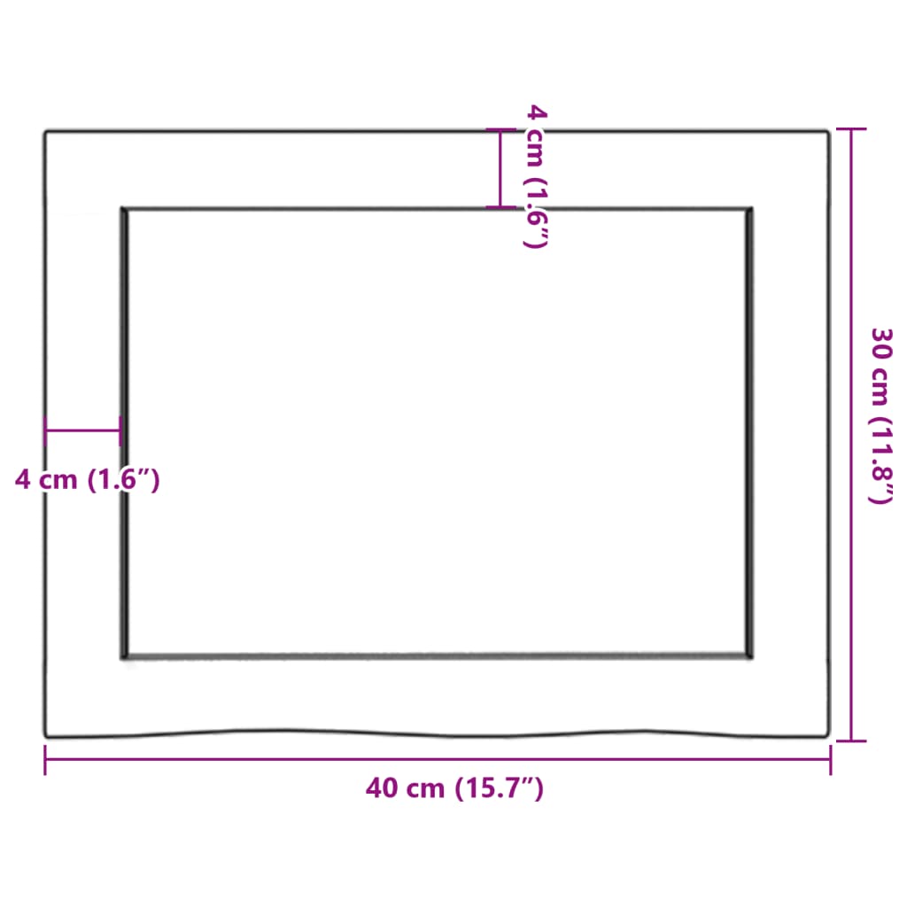 Kopalniški pult 40x30x(2-4) cm neobdelan trden les