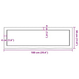 Kopalniški pult 100x30x(2-4) cm neobdelan trden les