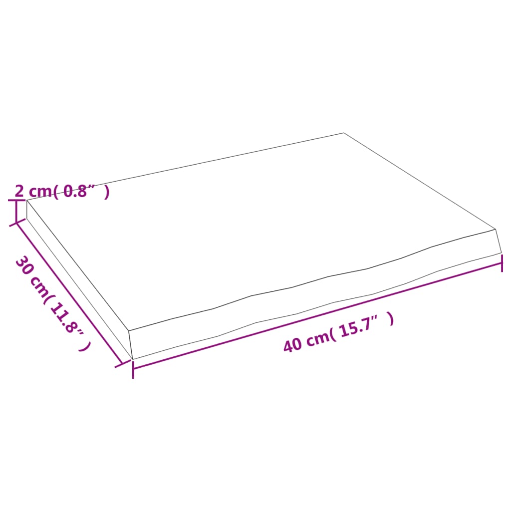 Kopalniški pult svetlo rjav 40x30x2 cm obdelan trden les