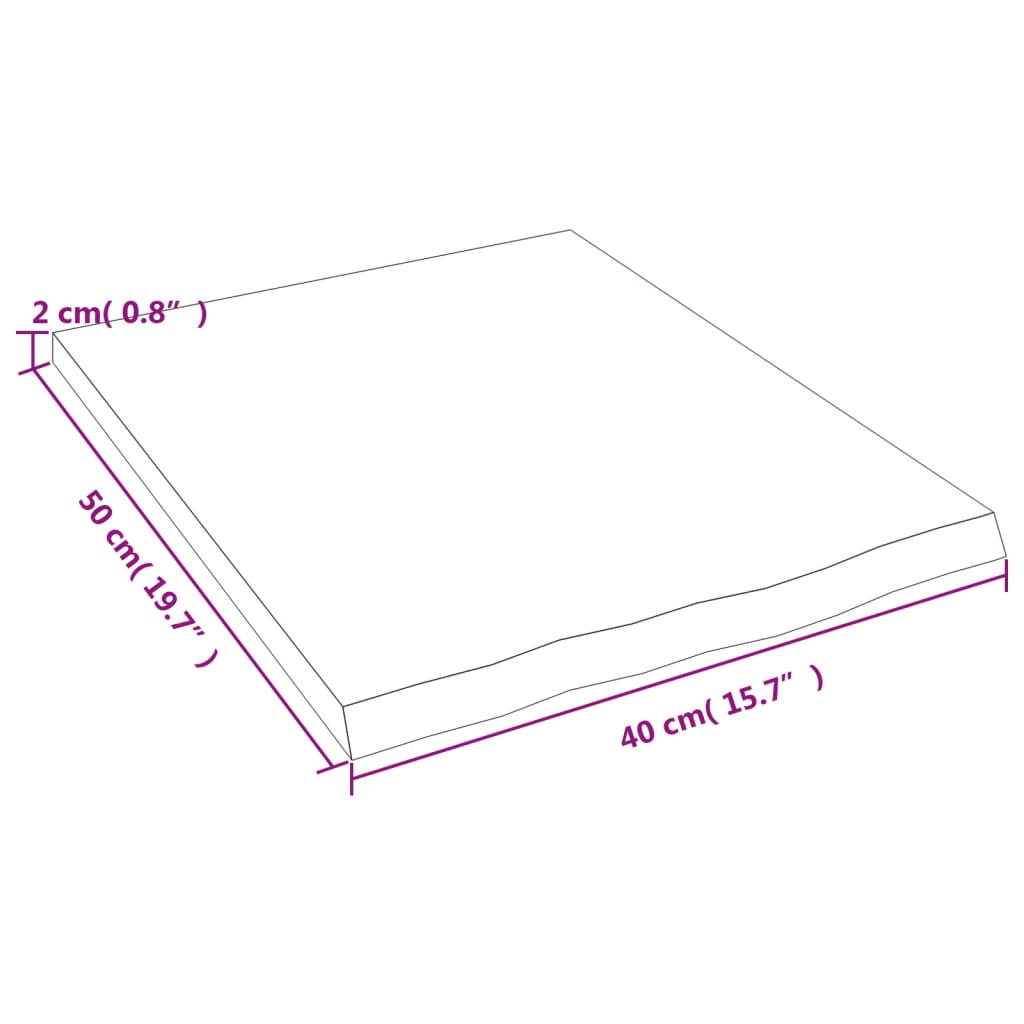 Kopalniški pult svetlo rjav 40x50x2 cm obdelan trden les