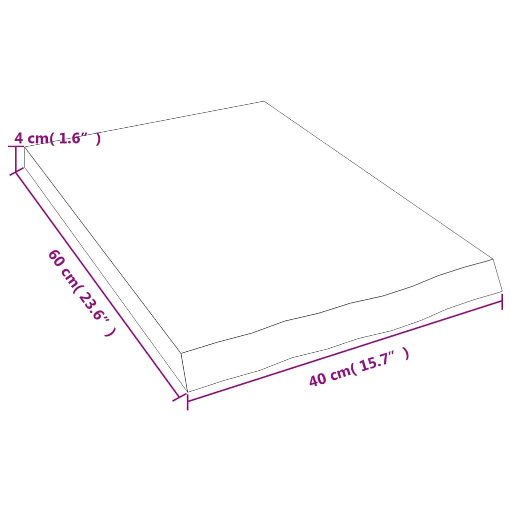 Kopalniški pult svetlo rjav 40x60x(2-4) cm obdelan trden les