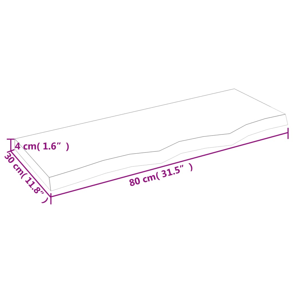 Kopalniški pult svetlo rjav 80x30x(2-4) cm obdelan trden les