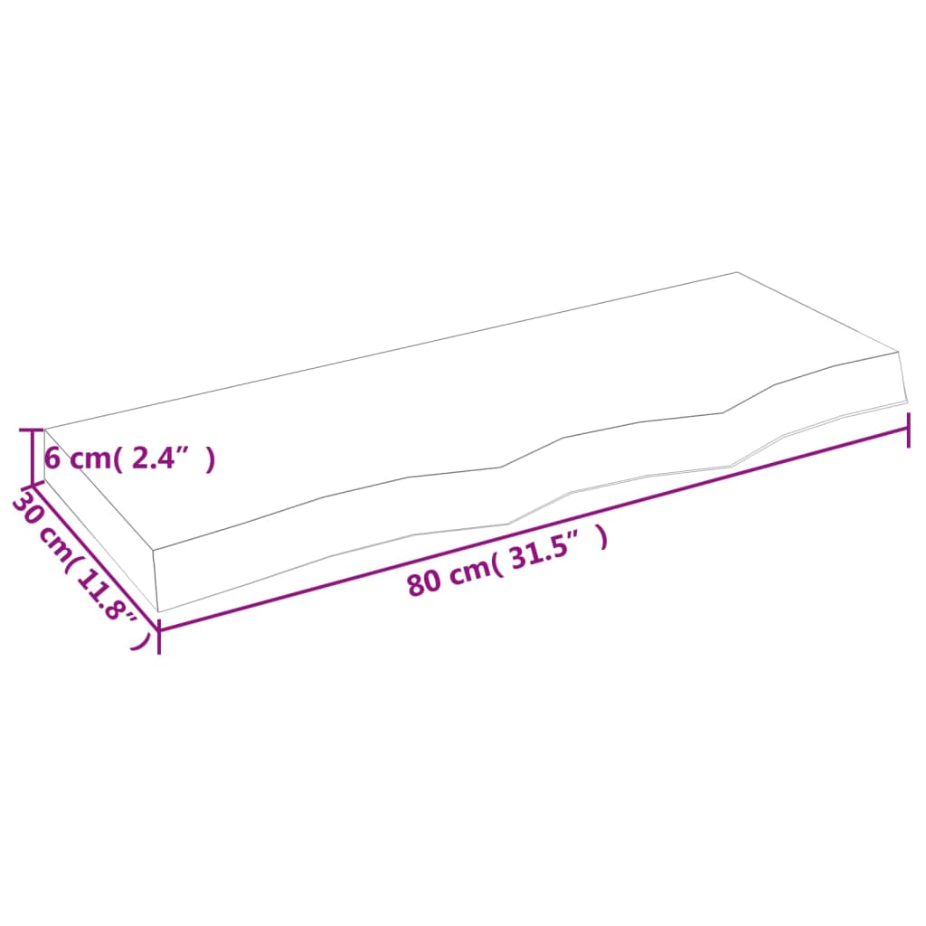 Kopalniški pult svetlo rjav 80x30x(2-6) cm obdelan trden les