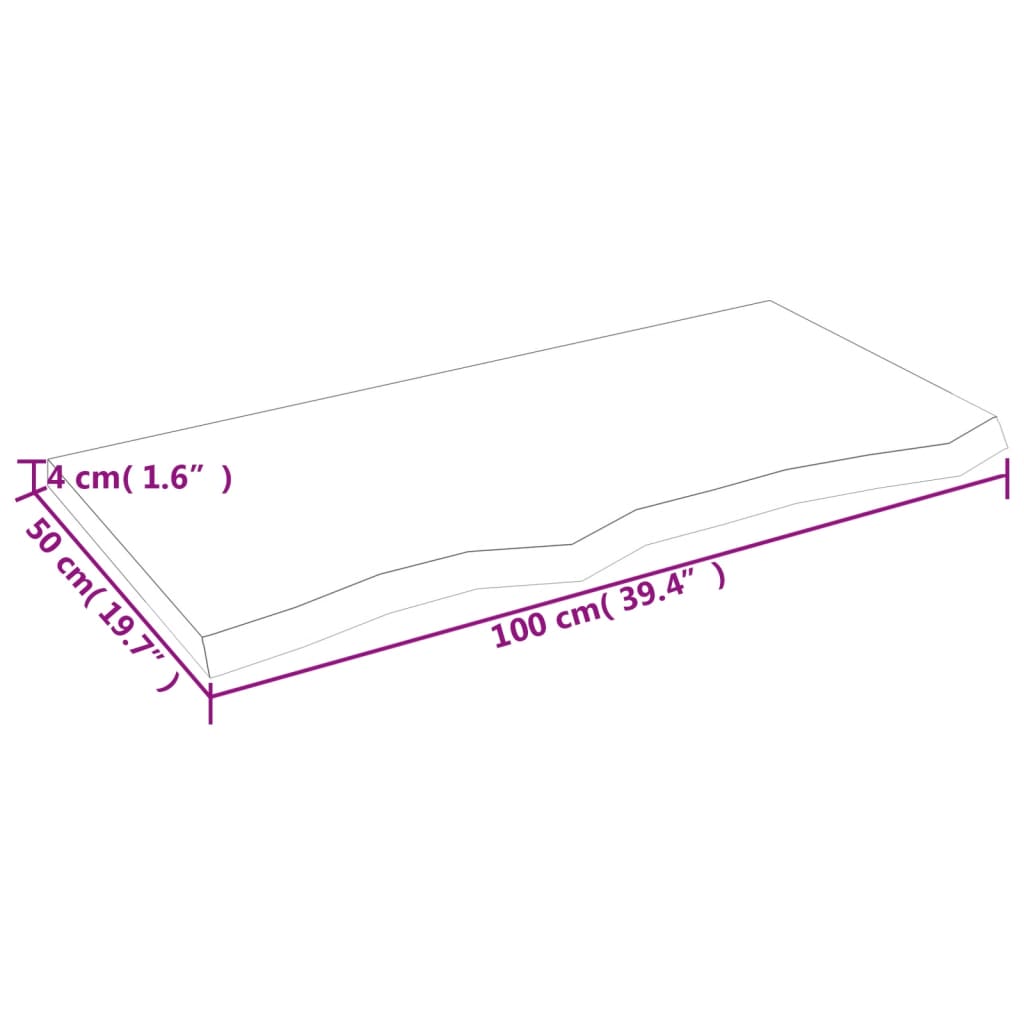 Kopalniški pult svetlo rjav 100x50x(2-4) cm obdelan trden les