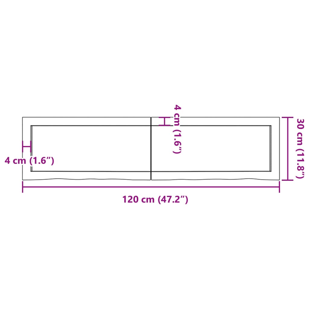 Kopalniški pult svetlo rjav 120x30x(2-4) cm obdelan trden les