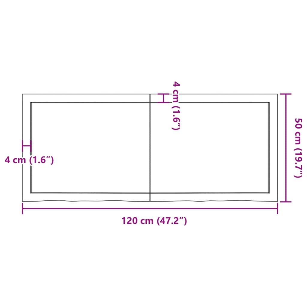 Kopalniški pult svetlo rjav 120x50x(2-4) cm obdelan trden les