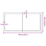 Kopalniški pult svetlo rjav 120x60x(2-4) cm obdelan trden les