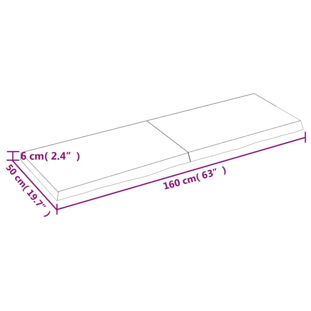 Kopalniški pult svetlo rjav 160x50x(2-6) cm obdelan trden les