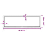 Kopalniški pult svetlo rjav 160x50x(2-6) cm obdelan trden les