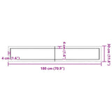 Kopalniški pult svetlo rjav 180x30x(2-4) cm obdelan trden les