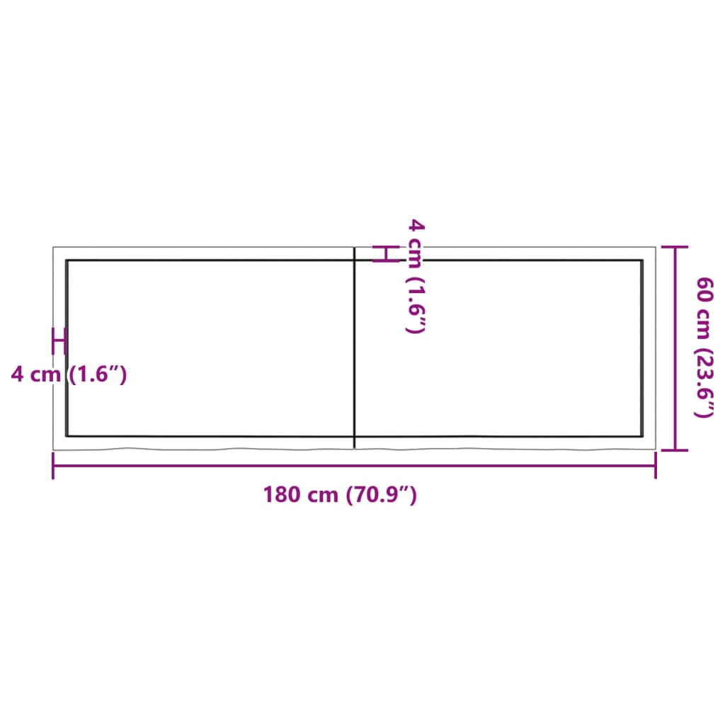 Kopalniški pult svetlo rjav 180x60x(2-6) cm obdelan trden les