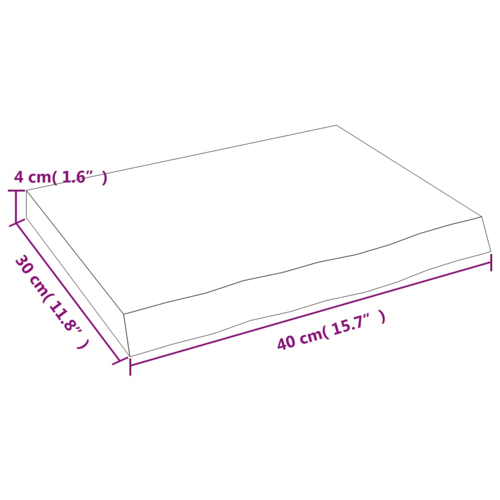 Kopalniški pult temno siv 40x30x(2-4) cm obdelan trden les