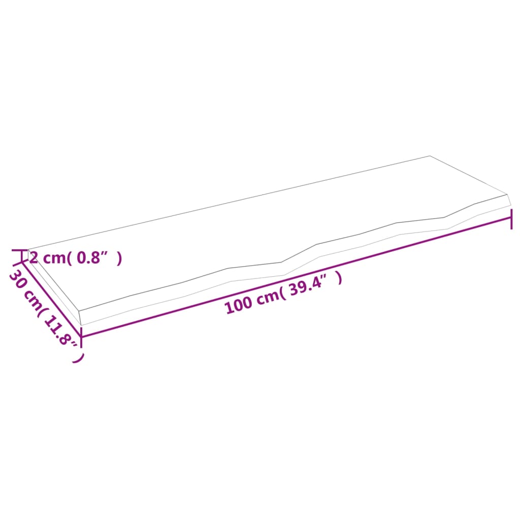 Kopalniški pult temno siv 100x30x2 cm obdelan trden les