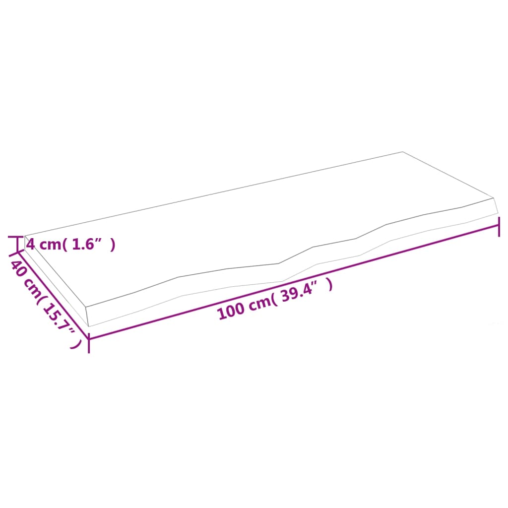 Kopalniški pult temno rjav 100x40x(2-4) cm obdelan trden les