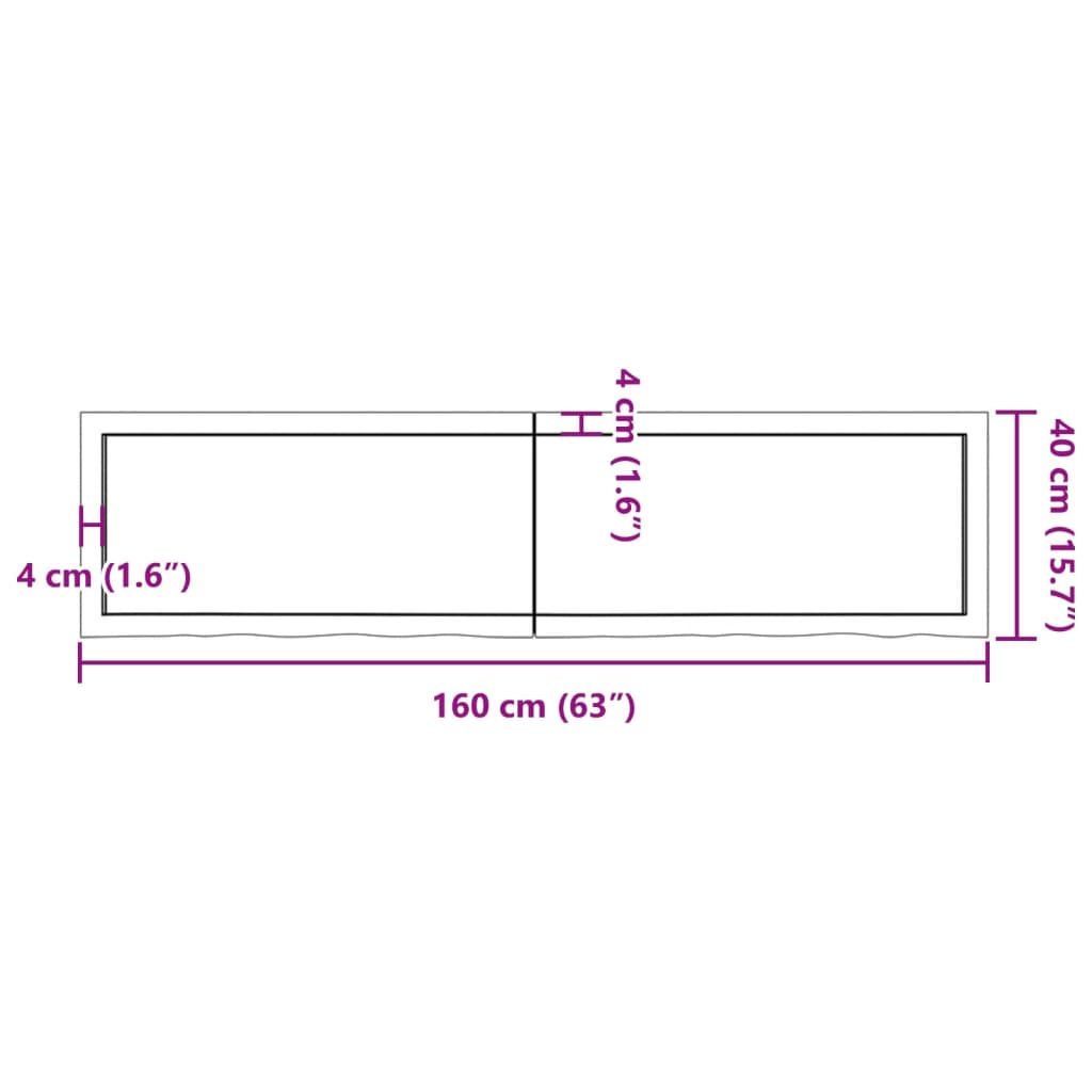 Kopalniški pult temno rjav 160x40x(2-6) cm obdelan trden les