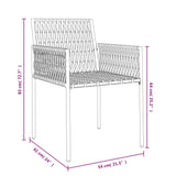 Vrtni stoli z blazinami 4 kosi črni 54x61x83 cm poli ratan