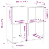 Omarica za gramofonske plošče hrast sonoma 84,5x38x89 cm les