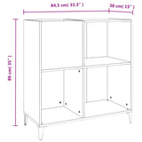 Omarica za gramofonske plošče hrast sonoma 84,5x38x89 cm les