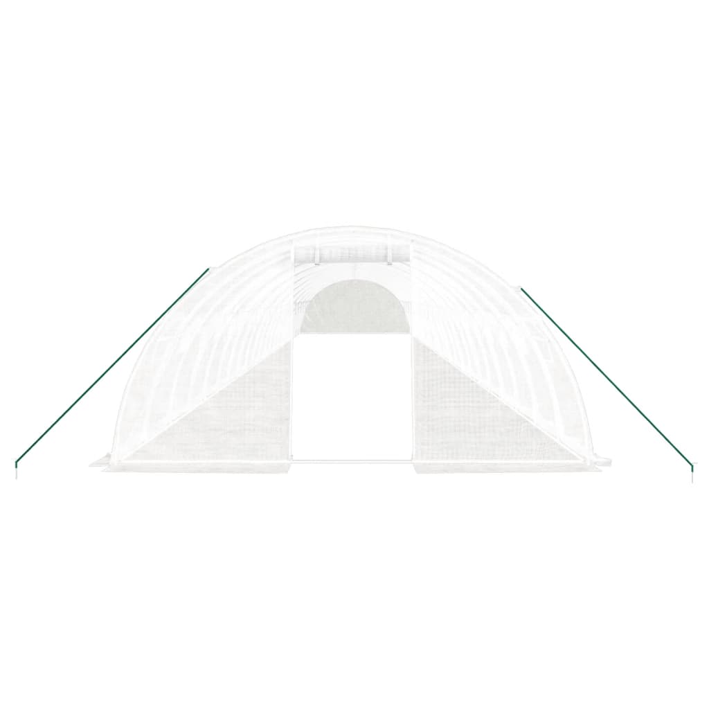 Rastlinjak z jeklenim okvirjem bel 88 m² 22x4x2 m