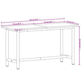 Delovni pult 150x55x81,5 cm trdna bukovina in kovina