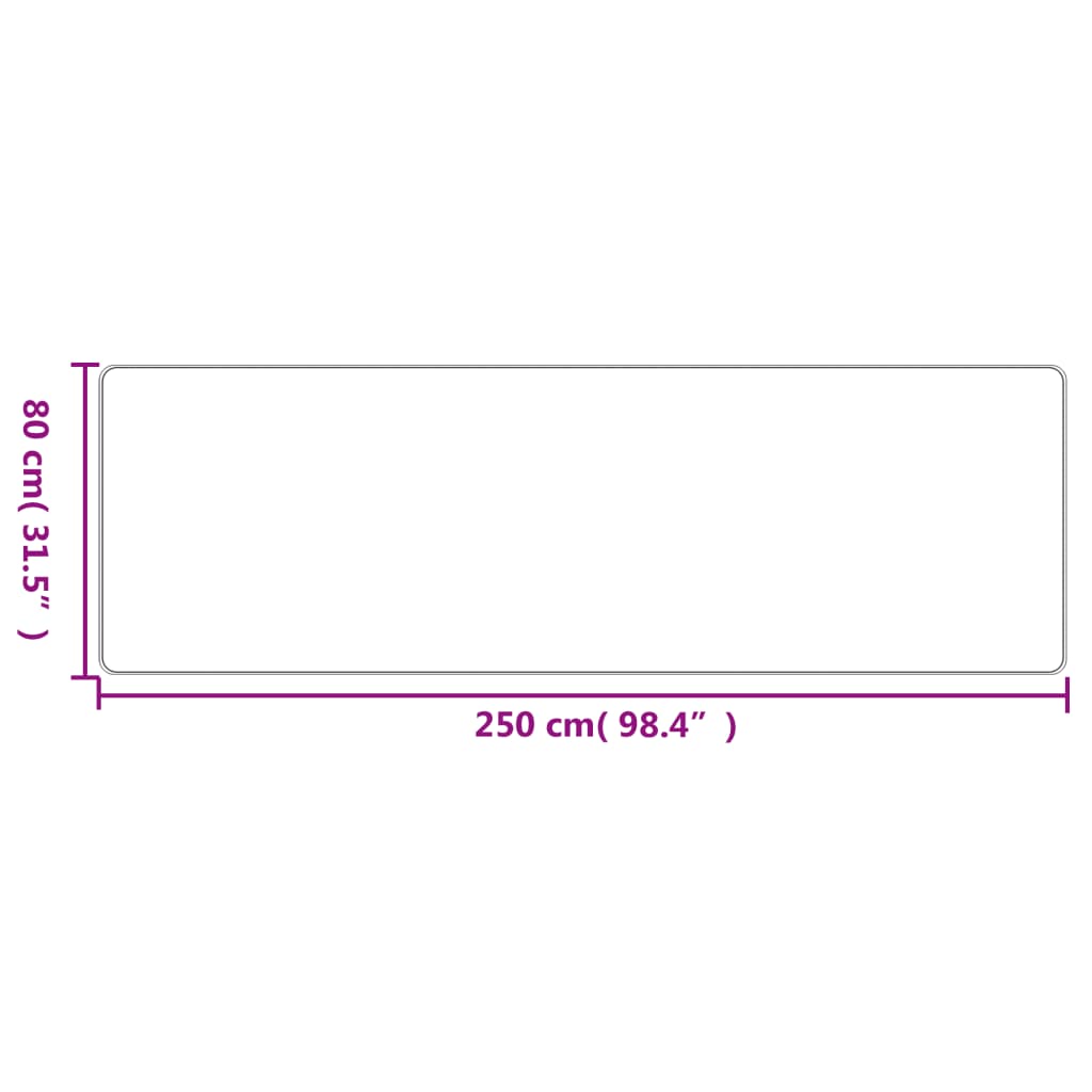 Tekač v videzu sisala antracit 80x250 cm