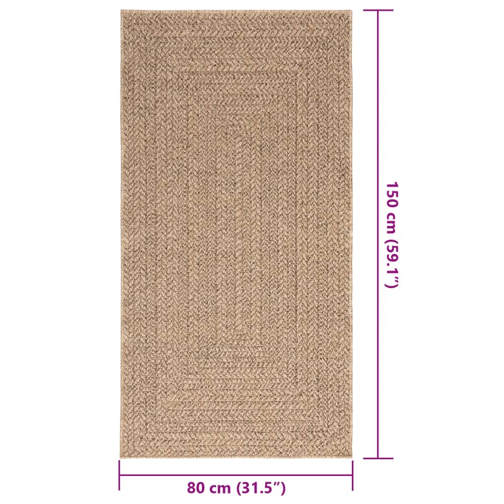 Preproga ZIZUR 80x150 cm videz jute notranja in zunanja