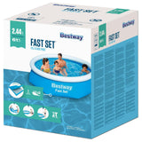 Bestway Fast Set Napihljiv bazen okrogel 244x66 cm 57265