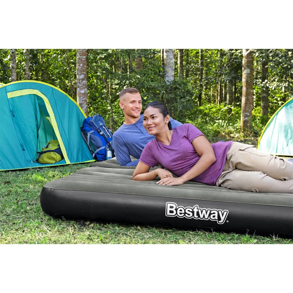 Bestway Napihljiva postelja 3 v 1 črna in siva 188x99x25 cm