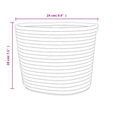 Košara za shranjevanje 2 kosa siva in bela Ø24x18 cm bombaž