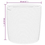 Košara za shranjevanje 2 kosa rjava in bela Ø28x28 cm bombaž