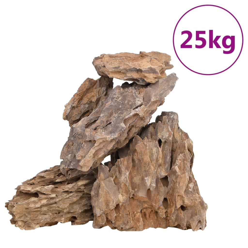 Zmajev kamen 25 kg mešane barve 10-30 cm